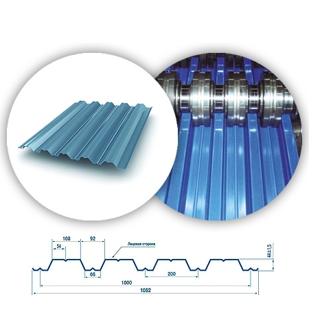 Купить профнастил НС-44 в Перми